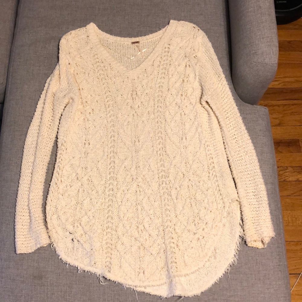 Free People Cream Sweater